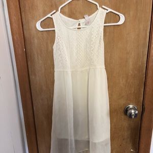 White high/low girls dress. Worn 1-2x